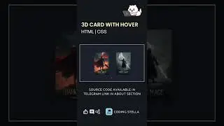 3d Card With Hover Effect 😍 #html #css #javascript #shorts