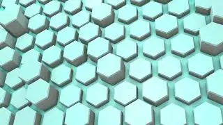 Light blue 3d dynamic hexagons. Video background and screensaver.