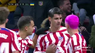 Alvaro Morata diving and not realizing that he scored 😂