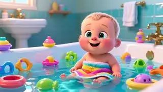 Baby Splash Bath Song 🛁💦 | Fun Learning for Toddlers | Bath Time Video for Kids