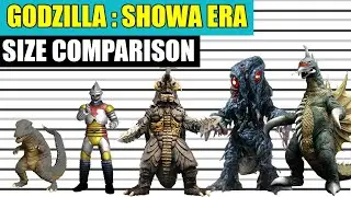 All monsters GODZILLA: SHOWA ERA| Size Comparison