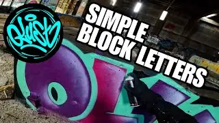 Graffiti 🧊 Simple Block Letters 🧊 ASMR - Montana Cans