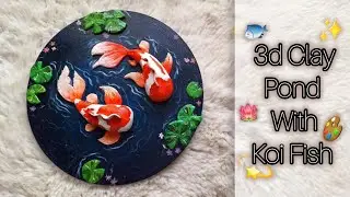 Making 3D Koi Fish With Clay || Handmade pond decoration ||