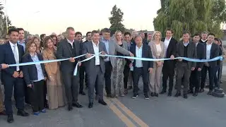 Orrego inaugur&oacute; las obras de repavimentaci&oacute;n de la Ruta 153 en la localidad de Los Berros, Sarmiento