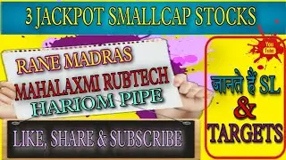 3 Multibagger Smallcap Stocks LEVELS & TARGETS