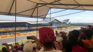 Start of the 2021 Silverstone GP : View from Abbey Grandstand