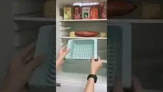 Refrigerator Drawer Fridge Freezer Slide Shelf Food Fruit Storage Holder Pink #shots #kitchen #reels