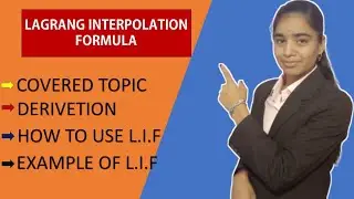 Lagrange interpolation Formula |proof | Example