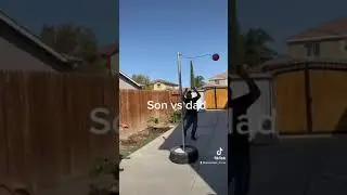 Tetherball game, Dad vs Son #shorts