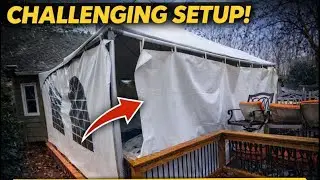 POV: Not Every Tent Setup Is Easy | Challenging Deck Tent Setup
