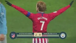 Antoine Griezmann X3 / PES 2019/Atl&eacute;tico Madrid vs Manchester City/ PS4 PRO