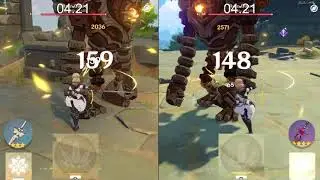 Genshin Impact - [LVL 90] Festering Desire R5 and Harbinger of Dawn R5 Comparison Tests(Albedo)