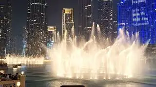 Dubai Waterfall in 4K | Stunning Water Flow & Soothing Sounds 2025
