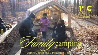 Our particle stove heater failed us! Camping in the cold in a 2-bedroom Air Tent