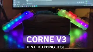 Corne V3 keyboard: Tenting it with a pouch bag