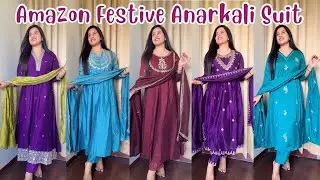 Amazon Anarkali Kurta Set || Amazon Festive Wear Kurta Set || Amazon Karwachauth Suits 