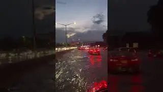 Inundacion en Cross Island Parkway ny #shorts #viral