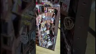 JOOHOUR DIY Book Nook Kit-Falling Library#booknook #aliceinwonderland #rabbithole #miniature