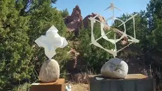 Tour of Origami in the Garden Cerrillos NM Part of the Turquoise Trail Studio Tour