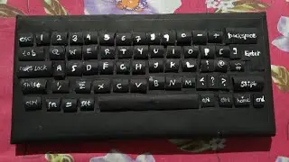 keyboard with thermocol _  class viii school project _ computer 🦋🌻