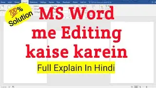 MS WORD || Editing Tools || MS word me editing kaise karein