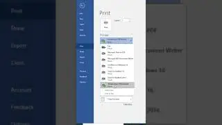 How to Print a File As PDF  in MS word
