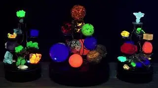 A Fluorescent Mineral Display in UV