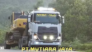 SKILL DRIVER MUDA ‼️ TRUCK UD QUESTER MOVING EXCAVATOR KOMAT'SU PC 300