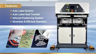 E4 Automatic Tag and Label Heat Press with Robotic Arm - Efficient 4-in-1 Solution