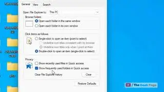 How to clear recent files in windows 11