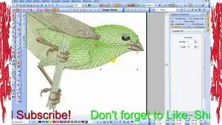 How to create Embroidery bird logo?