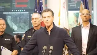 Gov. Gavin Newsom speaks about California fires, Power Shutoffs | RAW