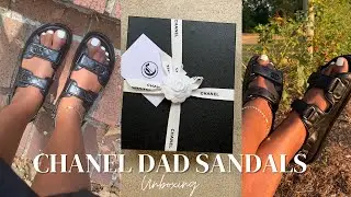 CHANEL DAD SANDAL UNBOXING size 41.5