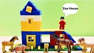 LEGO Mini Zoo House Builds 🦁🦖🦌🦏🦓 | Easy & Fun DIY LEGO | ASMR LEGO Build | @Playtime Buddies
