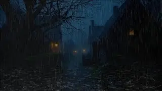 Lonely Rainy Night in a Quiet Old Village | Cozy Rain Sounds for Deep Sleep & Relaxation