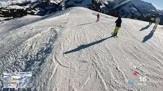 Gstaad 4K POV fast ski run 90 km/h (Turbach-Saanenmöser)