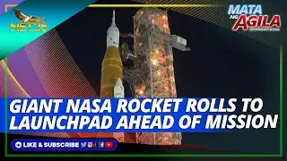 Giant NASA rocket rolls to launchpad ahead of moon mission