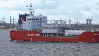 Coral Star,   Ethylene carrier leaving the River Tees