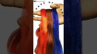 how will this turn out😰😱? | blending colour red 350 and blue #braidinghairmix #customcolourblend