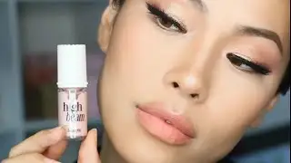 Benefit Cosmetics Highlighters Review Swatch Tutorial DANDELION TWINKLE HIGH BEAM WATTS UP