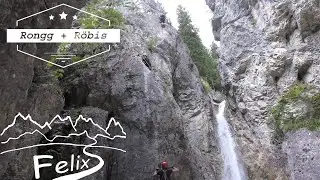 Rongg Wasserfall C/D Röbischlucht C Klettersteig 2016 Gargellen mit Kindern
