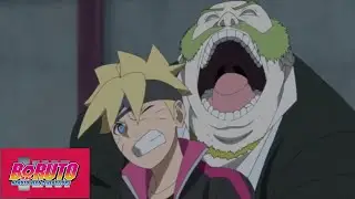 Mujina Gang boss Shojoji tries to eat Boruto brain | Tells Sasuke Boruto mark is linked to Kara Gang
