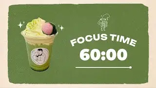 🍵 Study with Me | Creamy Matcha Latte | 60/10 Timer | Chill Lo-fi 🎶 | 4 Hour Focus Session