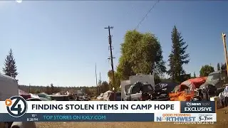 Stolen items retrieved from Camp Hope, and a look inside