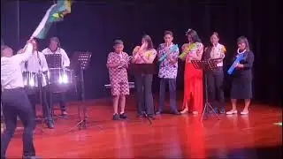 Con amigos de Trinidad y Tobago 