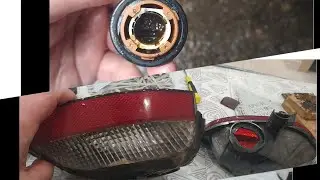 Рено сценик 3. Renault scenic 3. ремонт патронов в фарах заднего хода и противотуманке. Ремонт фар