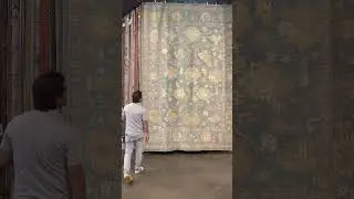 This Hand-Knotted Oushak Rug Stuns in Soft Turquoise | Green Front NOVA