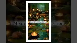 1 Minute Before Sleep Meditation 🕯️ Gentle Water & Relaxing Music #sleep #meditationmusic #shorts