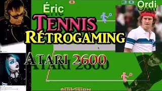 TENNIS R&Eacute;TROGAMING 1981 ATARI 2600 + SURROUND '78