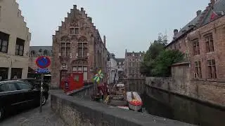 Walking in Bruges, Belgium in the Morning in the fog on May 2nd 2024